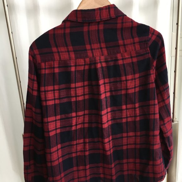 Red and Black Plaid/Flannel Shirt - Picture 2 of 4